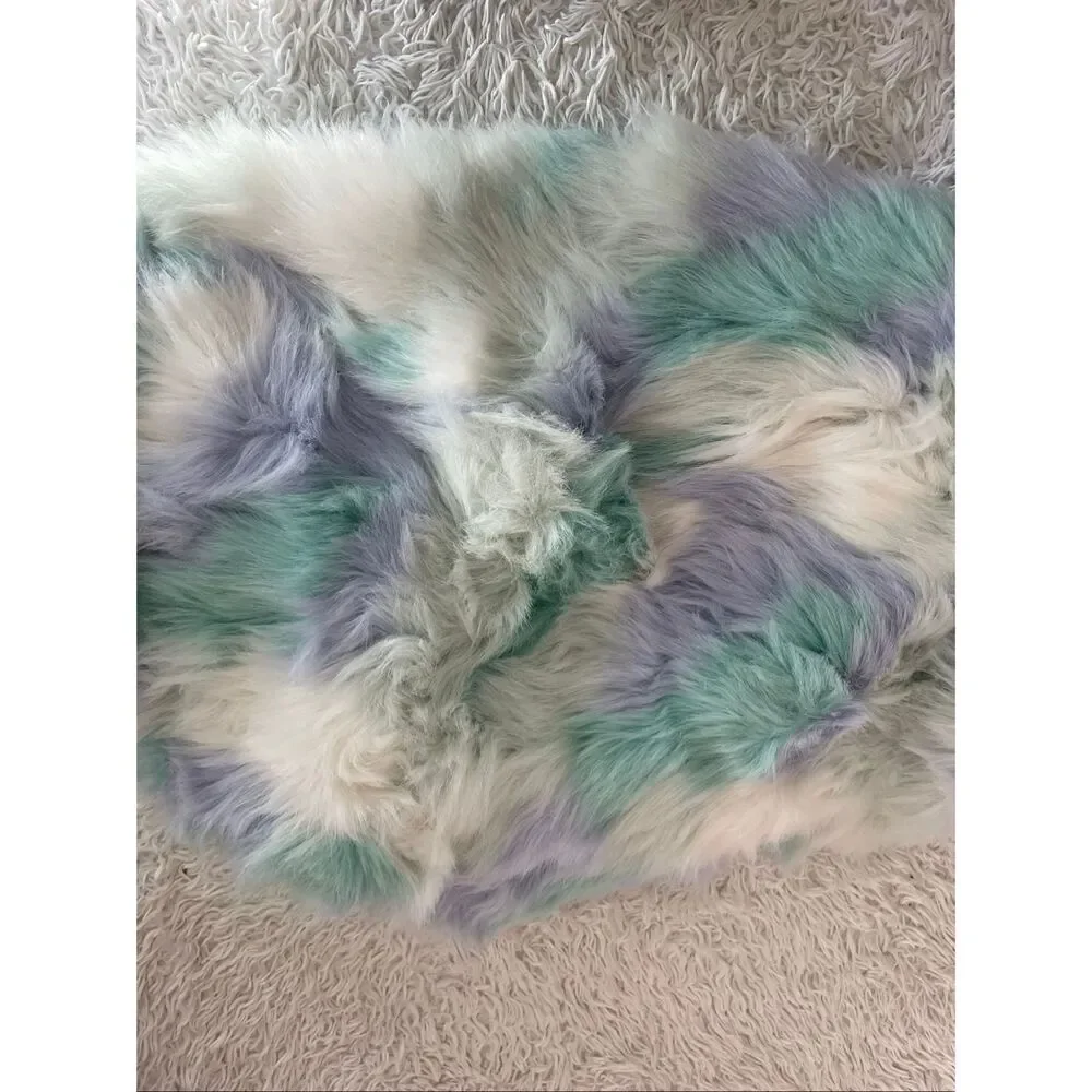 Pottery Barn Teen Large Unicorn Faux Fur Bean Bag Chair Slipcover Only